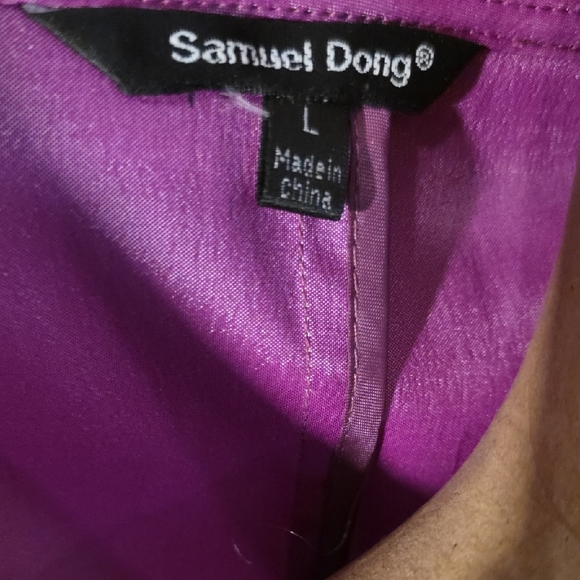 Samuel Dong Purple Ruffled Blouse - Picture 2 of 4